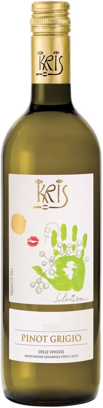 Kris Pinot Grigio 2017 Front Bottle Shot