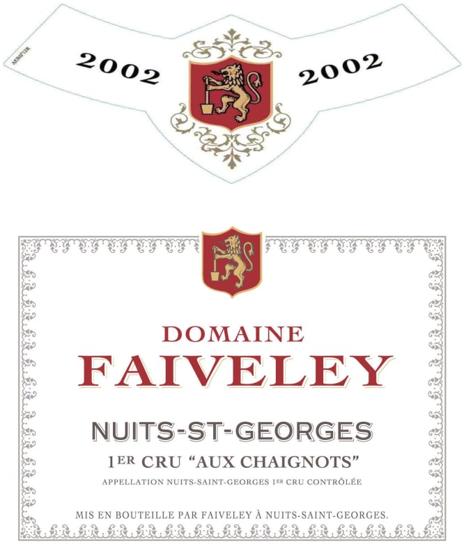Faiveley Nuits-Saint-Georges Aux Chaignots Premier Cru 2002 Front Label