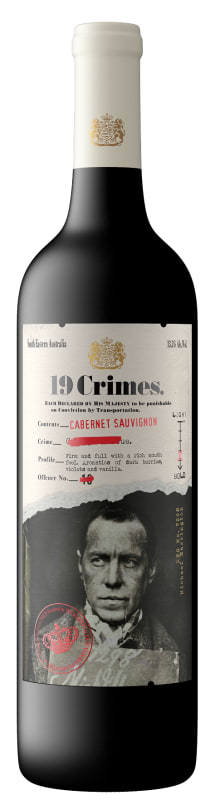 19 Crimes Cabernet Sauvignon Front Bottle Shot