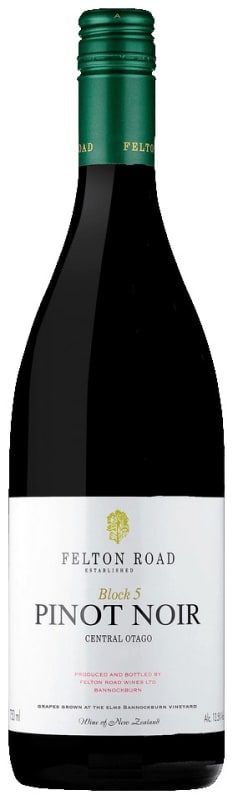 Felton Road Block 5 Pinot Noir 2021 Front Bottle Shot