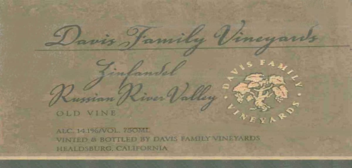 Davis Family Vineyards Old Vine Zinfandel 2009 Front Label