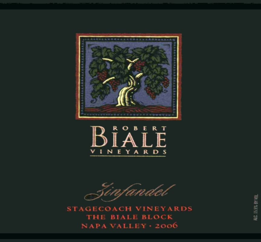 Robert Biale Vineyards Stagecoach Vineyard The Biale Block Zinfandel 2006 Front Label