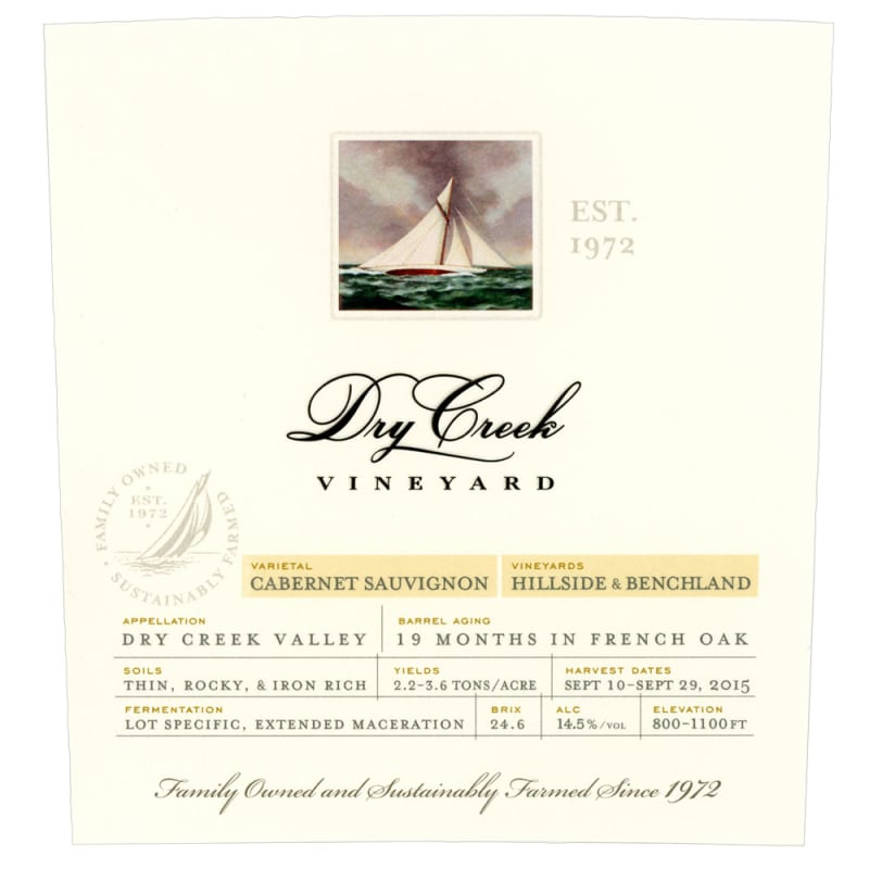 Dry Creek Vineyard Cabernet Sauvignon 2016 Front Label