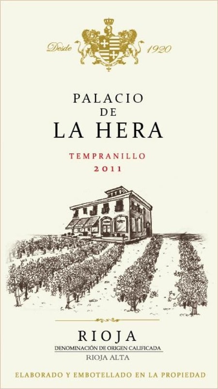 Palacio de La Hera Rioja Tempranillo 2011 Front Label