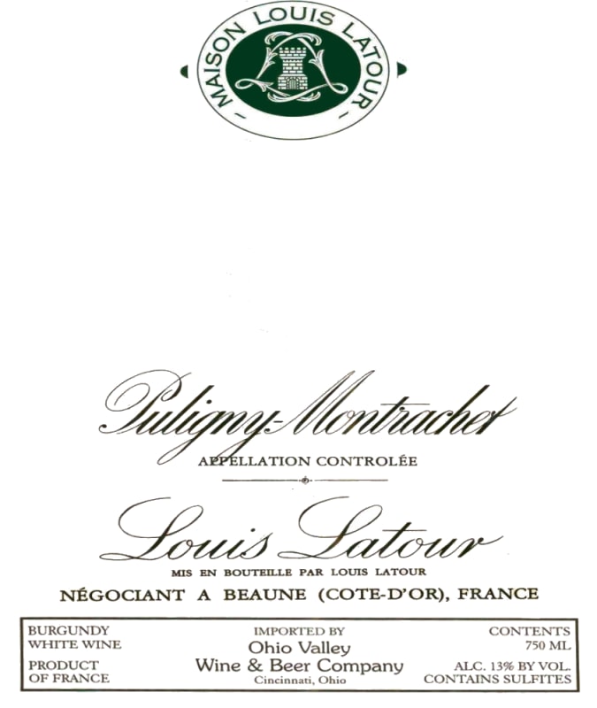 Louis Latour Puligny-Montrachet (375ML half-bottle) 2017 Front Label