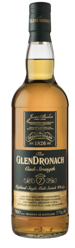 GlenDronach Batch 7 Cask Strength Single Malt Scotch Whisky Front Bottle Shot