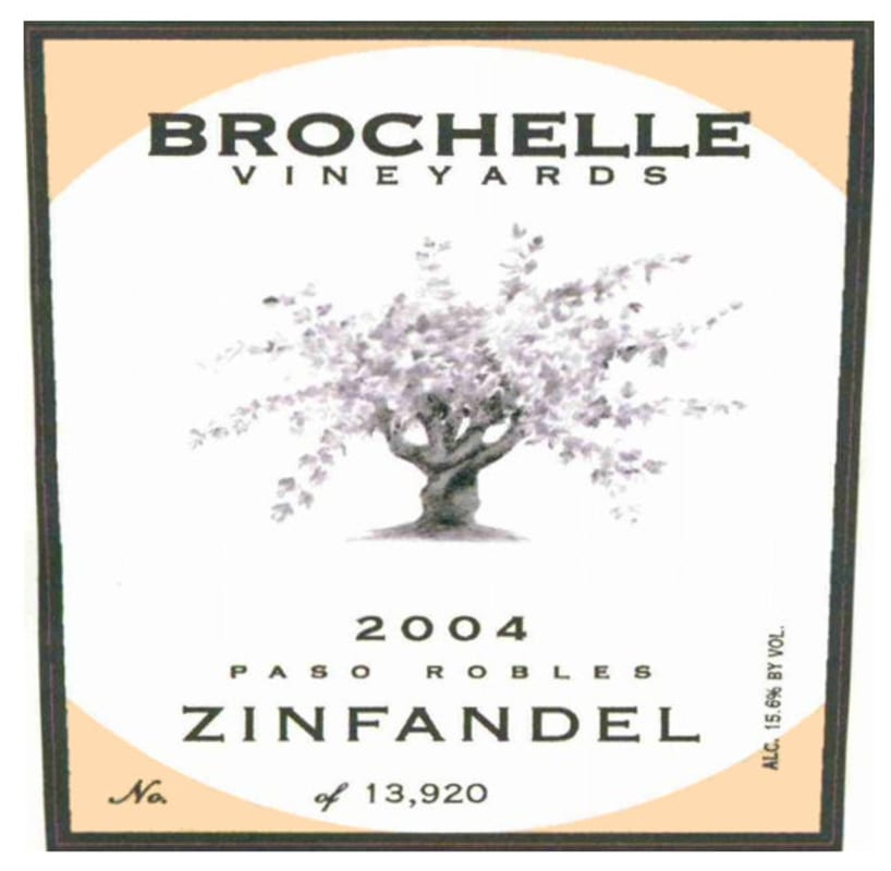 Brochelle Vineyards Estate Zinfandel 2004 Front Label