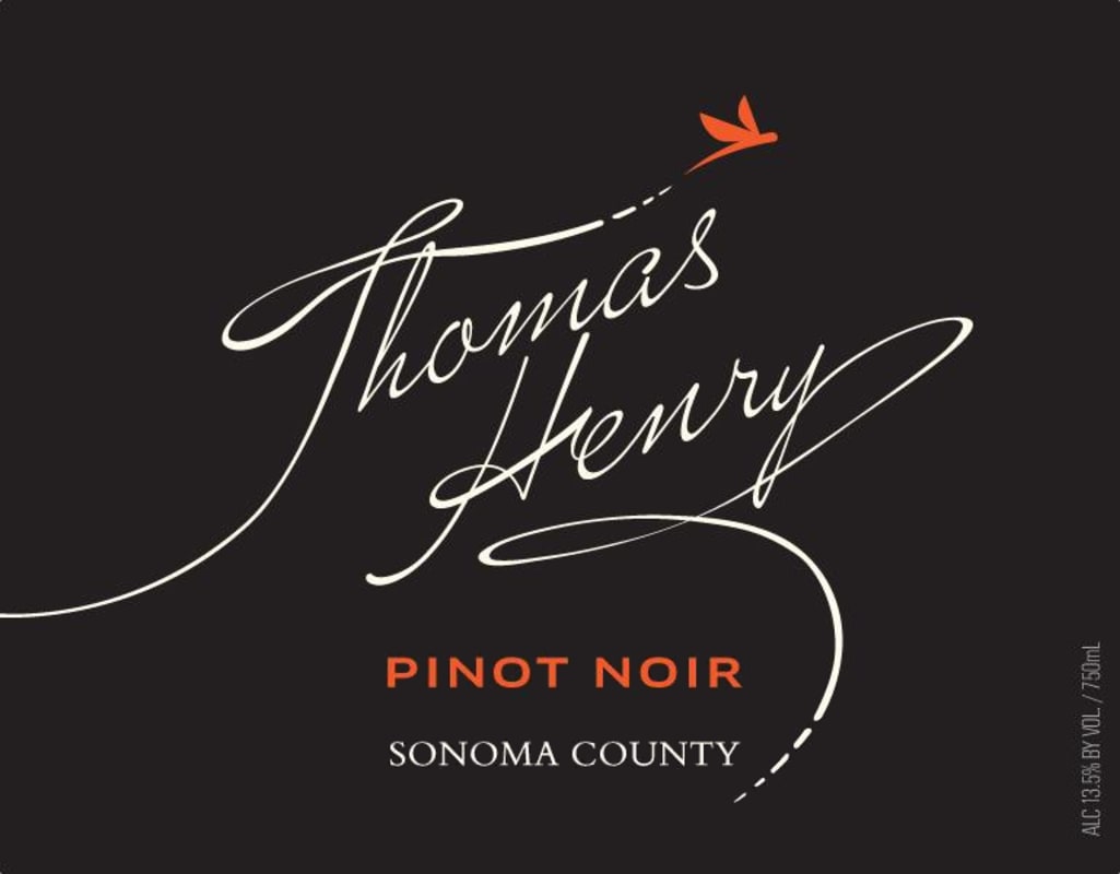 Thomas Henry Wines Pinot Noir 2015 Front Label