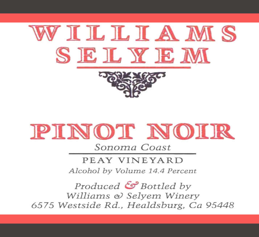 Williams Selyem Peay Vineyard Pinot Noir 2004 Front Label