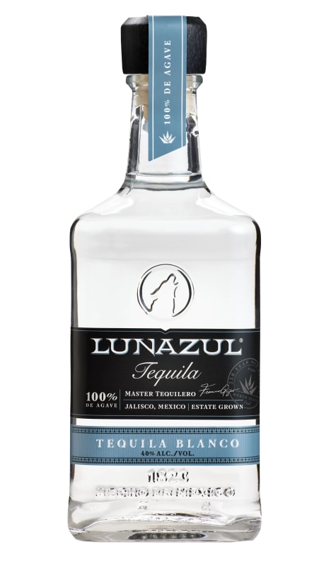 Lunazul Blanco Tequila Front Bottle Shot
