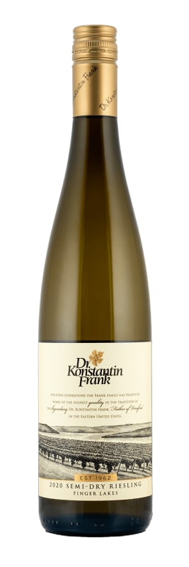 Dr. Konstantin Frank Semi-Dry Riesling 2020 Front Bottle Shot