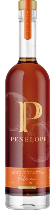 Penelope Valencia Straight Bourbon Whiskey Finished In Vino De Naranja Casks Front Bottle Shot