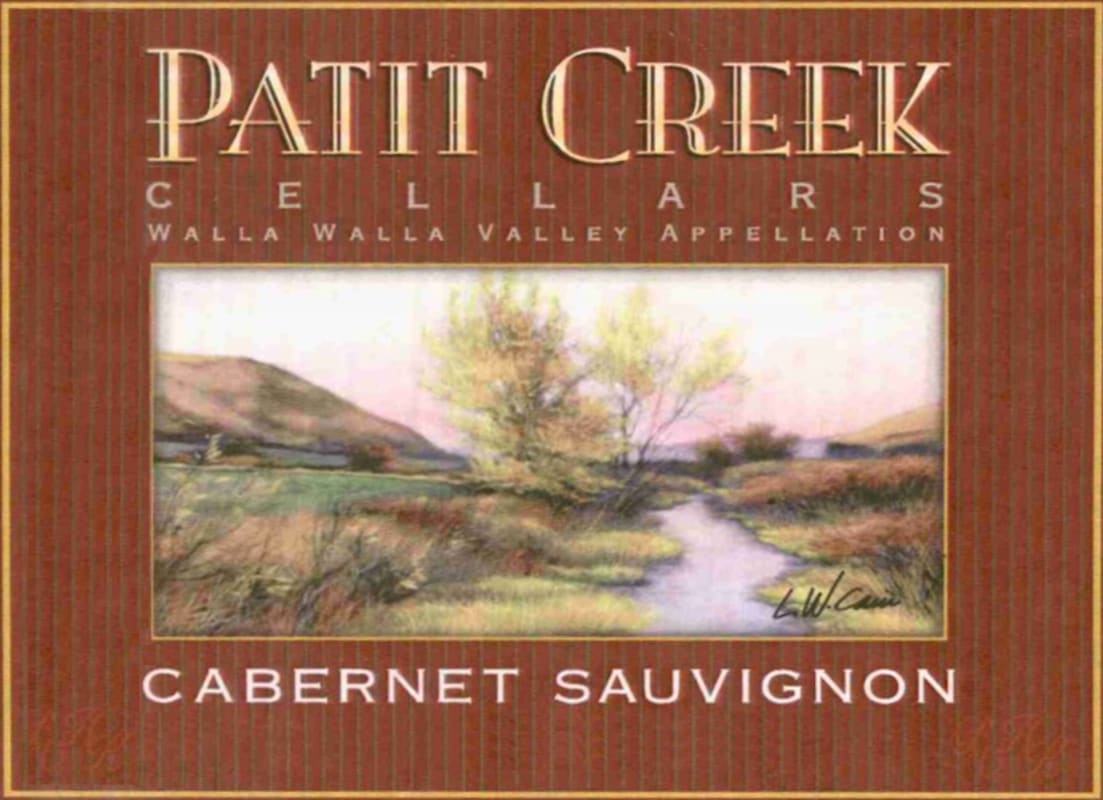 Patit Creek Cellars Cabernet Sauvignon 2003 Front Label