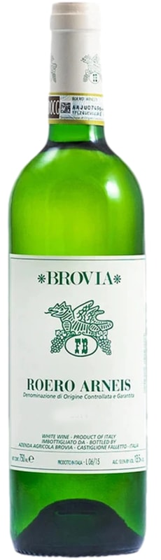 Brovia Arneis 2021 Front Bottle Shot