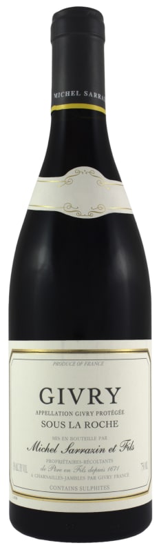 Domaine Sarrazin Givry Sous La Roche Rouge 2023 Front Bottle Shot