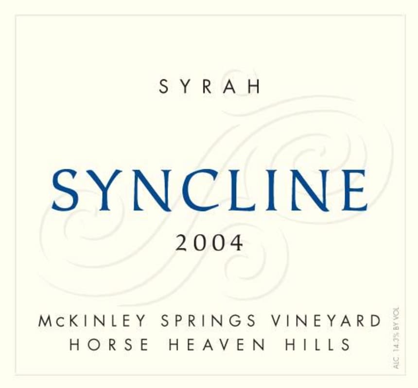 Syncline McKinley Springs Vineyard Syrah 2004 Front Label
