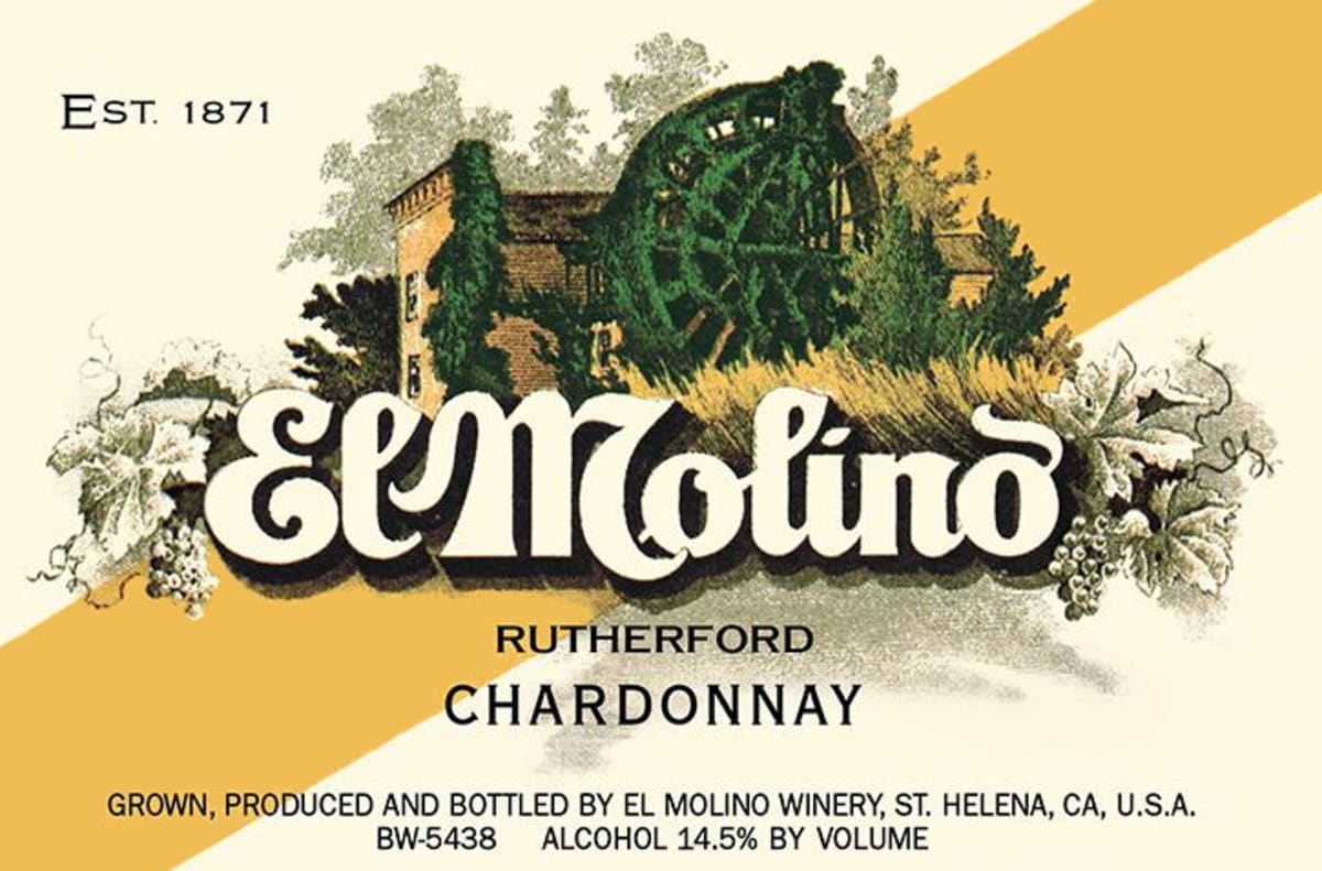 El Molino Rutherford Chardonnay 2015 Front Label