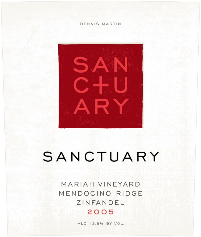 Sanctuary Mariah Vineyard Zinfandel 2005 Front Label
