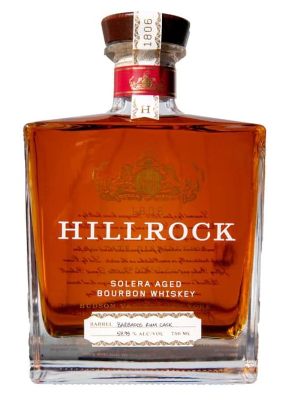 Hillrock Rum Finished Solera Aged Bourbon Whiskey Front Bottle Shot