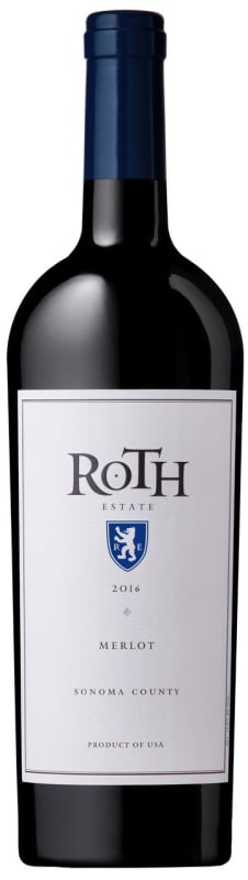 Roth Estate Merlot 2016 Front Bottle Shot