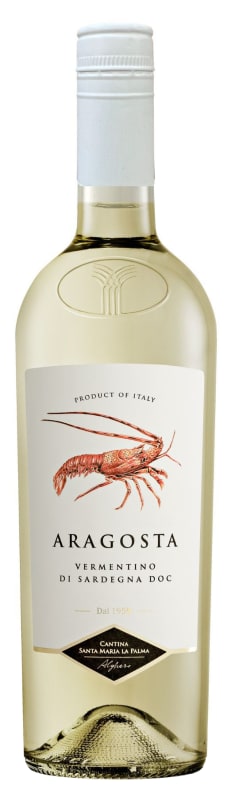 Cantina Santa Maria La Palma Aragosta Vermentino di Sardegna 2022 Front Bottle Shot