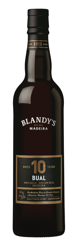 Blandy's 10 Year Bual Madeira (500ML) Front Bottle Shot
