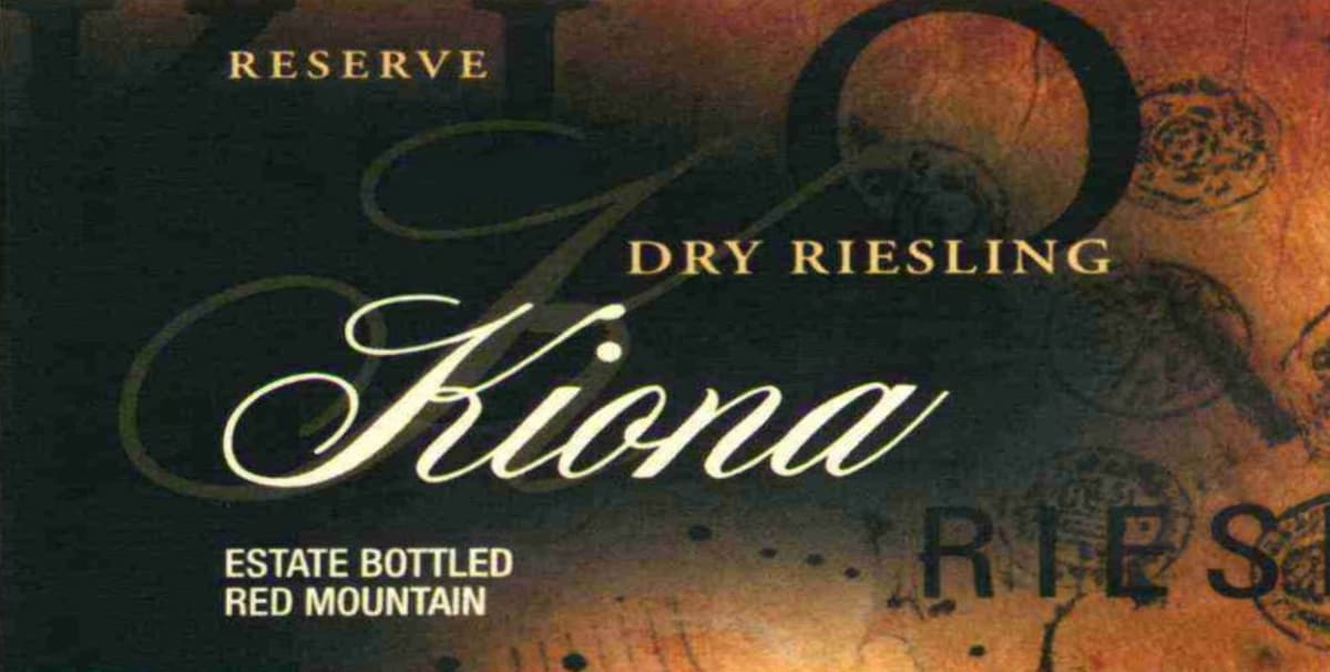 Kiona Reserve Dry Riesling 2007 Front Label