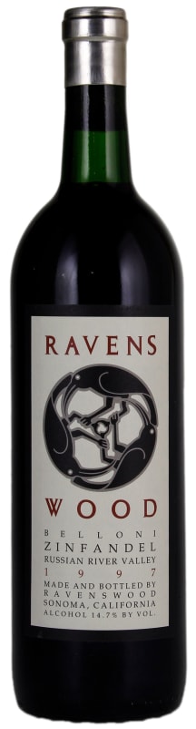 Ravenswood Belloni Ranch Zinfandel 1997 Front Bottle Shot