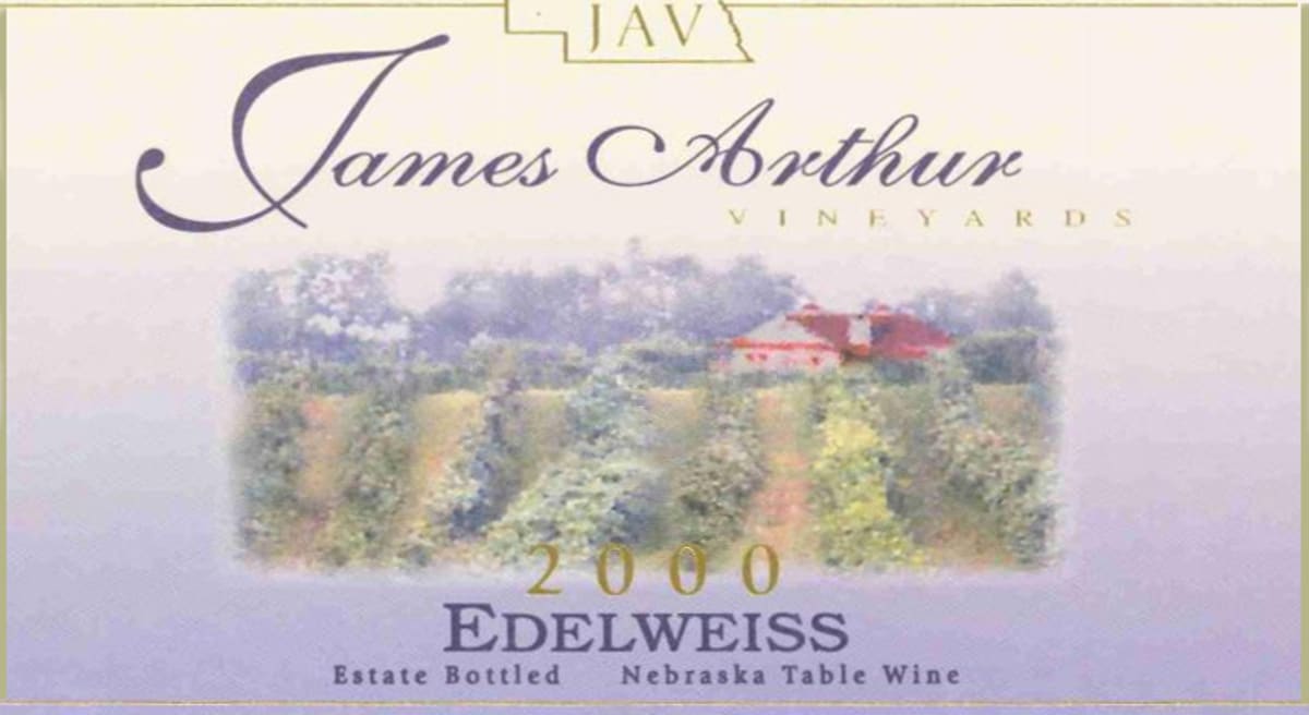 James Arthur Vineyards Edelweiss 2000 Front Label