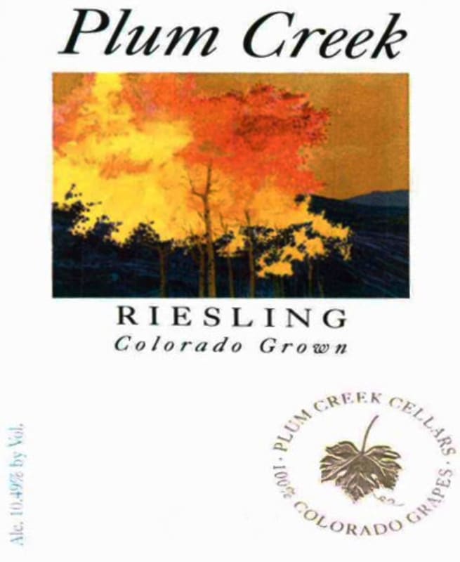 Plum Creek Winery Riesling 2014 Front Label
