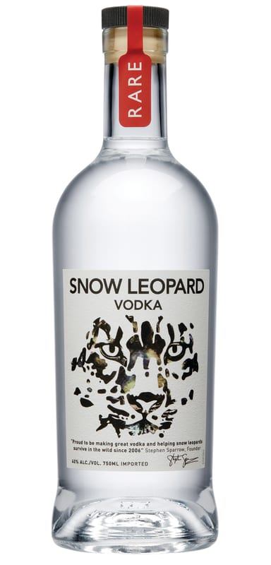 Snow Leopard Vodka Front Bottle Shot