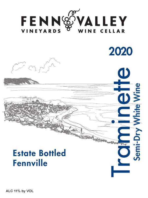 Fenn Valley Traminette Semi-Dry 2020 Front Label