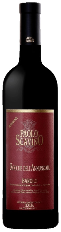 Paolo Scavino Barolo Rocche dell'Annunziata Riserva 2015 Front Bottle Shot