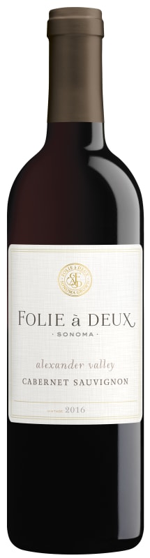 Folie a Deux Alexander Valley Cabernet Sauvignon 2016 Front Bottle Shot