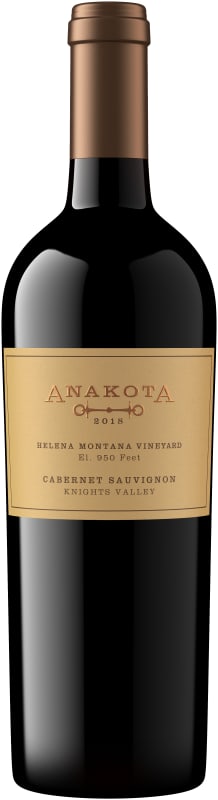 Anakota Helena Montana Vineyard Cabernet Sauvignon 2018 Front Bottle Shot