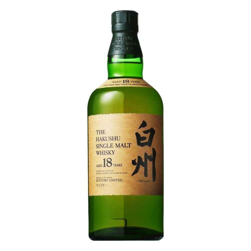Suntory Hakushu 18 Year Japanese Single Malt Whisky Front Bottle Shot
