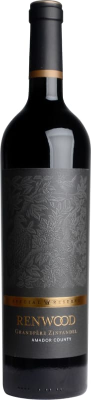 Renwood Special Reserve Grandpere Zinfandel 2015 Front Bottle Shot