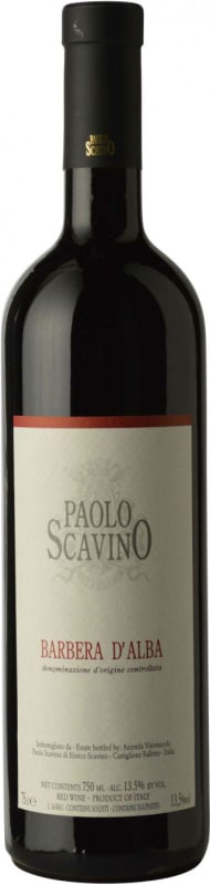 Paolo Scavino Barbera d'Alba 2021 Front Bottle Shot