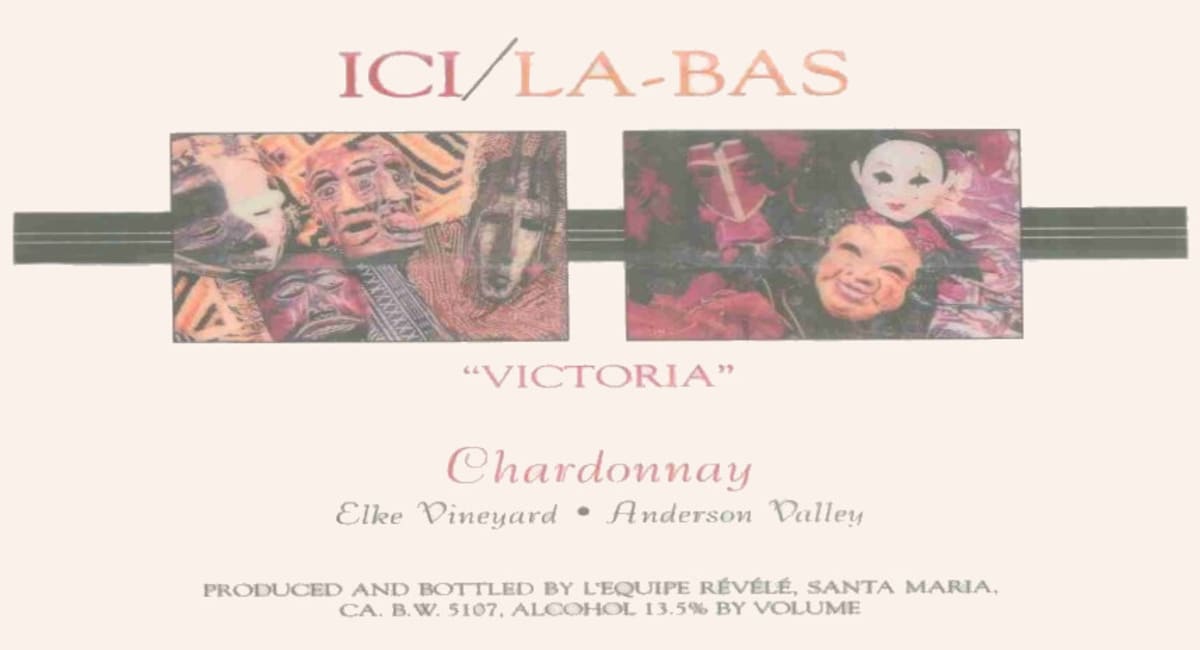 Au Bon Climat Ici-La Bas Victoria Chardonnay 2002 Front Label