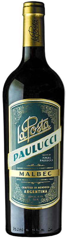 La Posta Paulucci Vineyard Malbec 2024 Front Bottle Shot