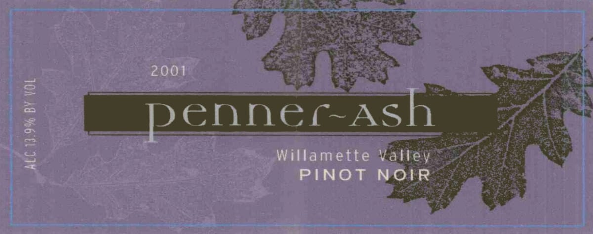 Penner-Ash Willamette Valley Pinot Noir 2001 Front Label