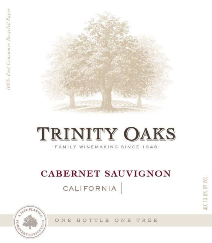 Trinity Oaks Cabernet Sauvignon 2015 Front Label