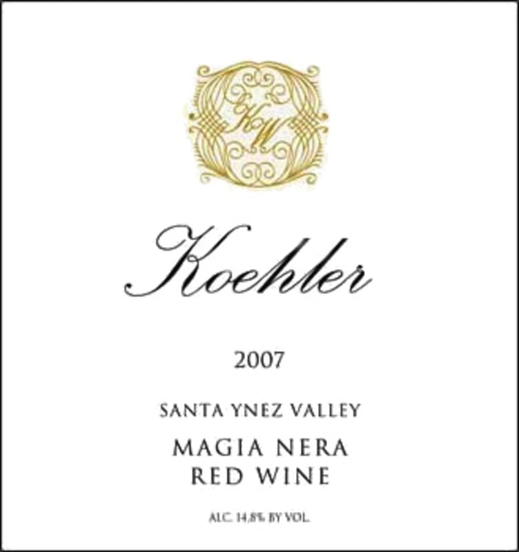 Koehler Winery Magia Nera 2007 Front Label