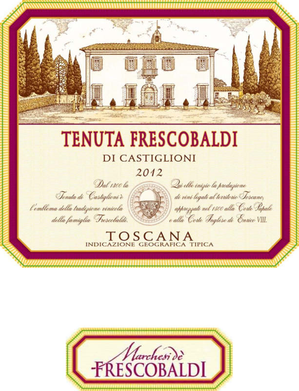 Frescobaldi Tenuta Frescobaldi di Castiglioni 2012 Front Label