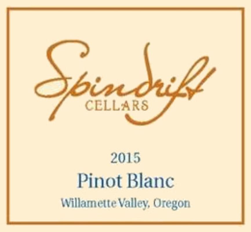 Spindrift Cellars Pinot Blanc 2015 Front Label