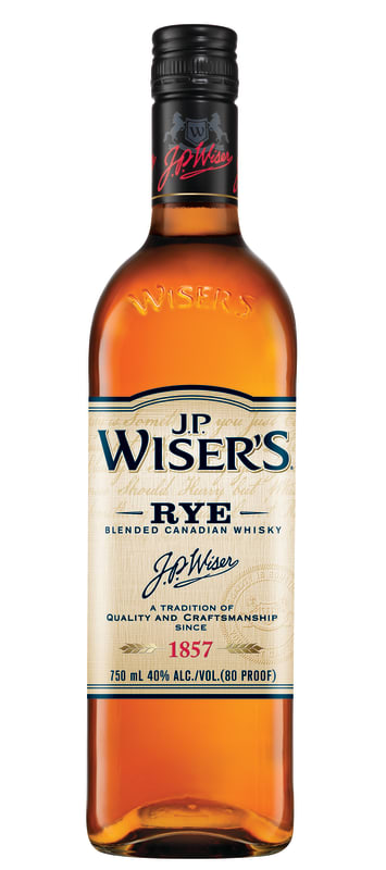JP Wiser's Canadian Rye Whisky Front Bottle Shot