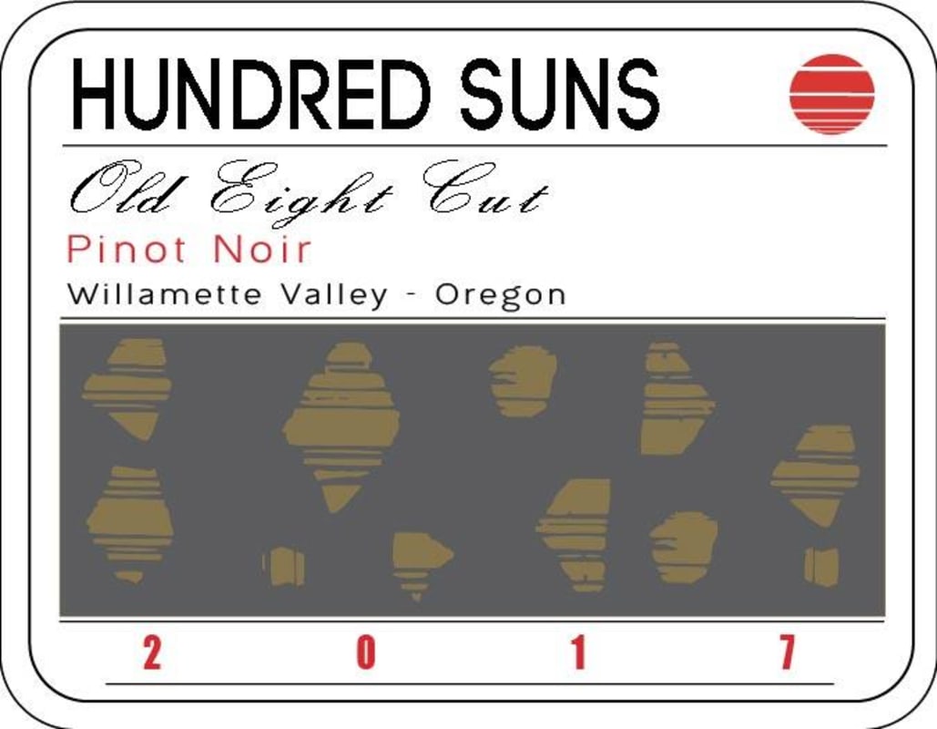 Hundred Suns Pinot Noir 2017 Front Label