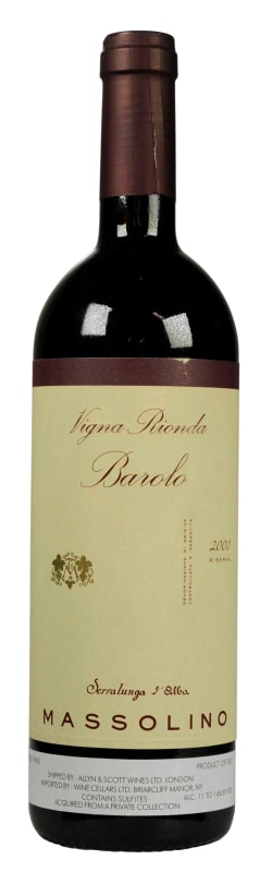 Massolino Barolo Riserva Rionda 2000 Front Bottle Shot