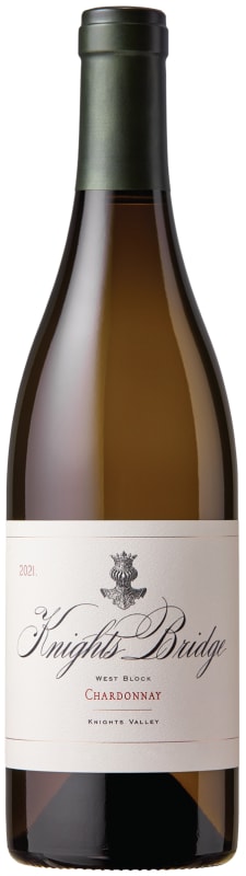 Knights Bridge West Block Chardonnay 2021 Front Bottle Shot
