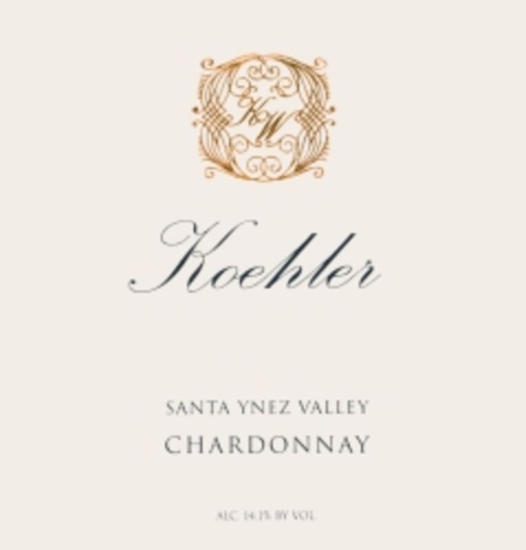 Koehler Winery Chardonnay 2017 Front Label